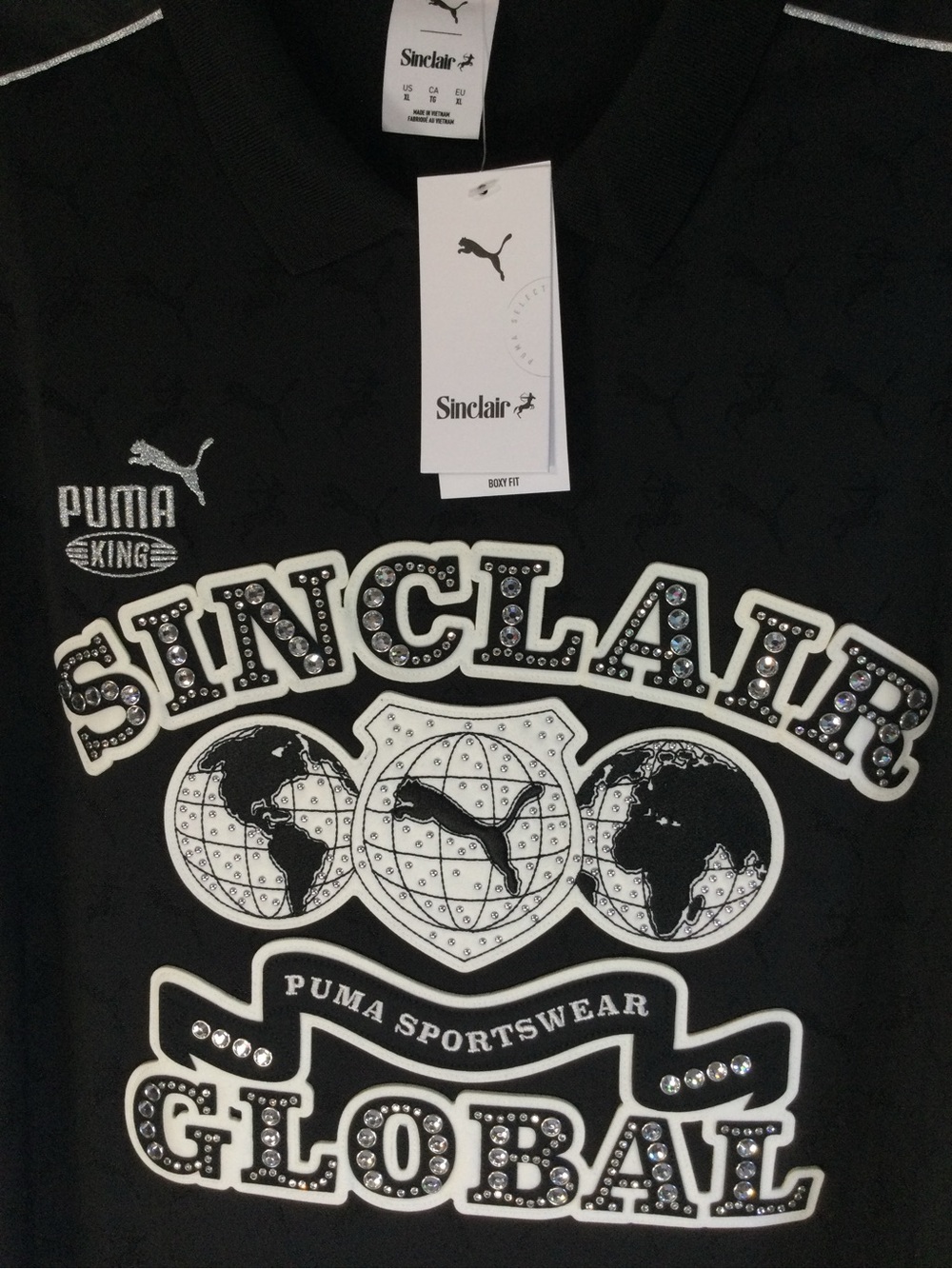PUMA Black Jacket with Logo - Classic Black